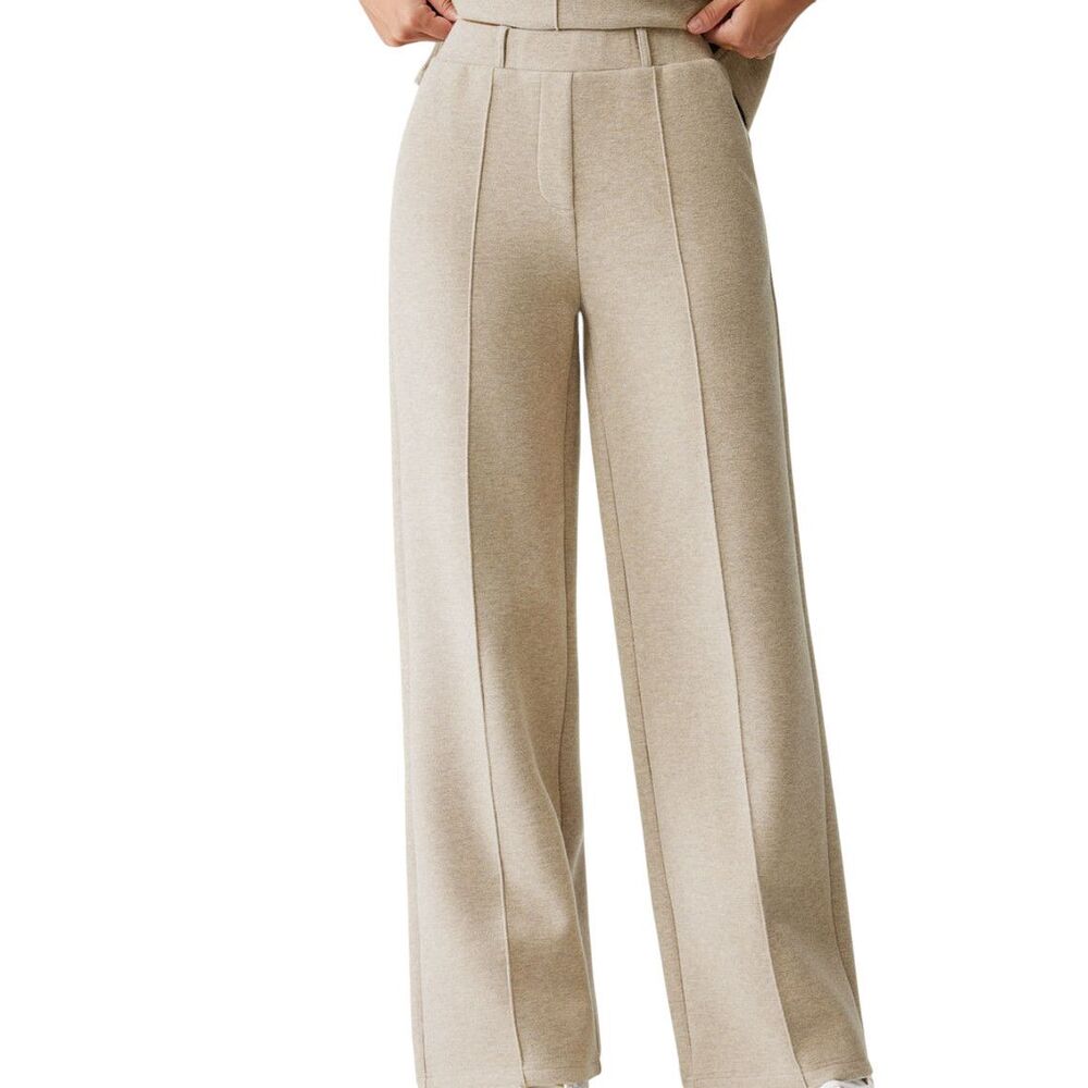 OGL FuzzLuxe Cozy Wool Blend High Waist Straight Leg Pull On Pants Size XL - Picture 1 of 10